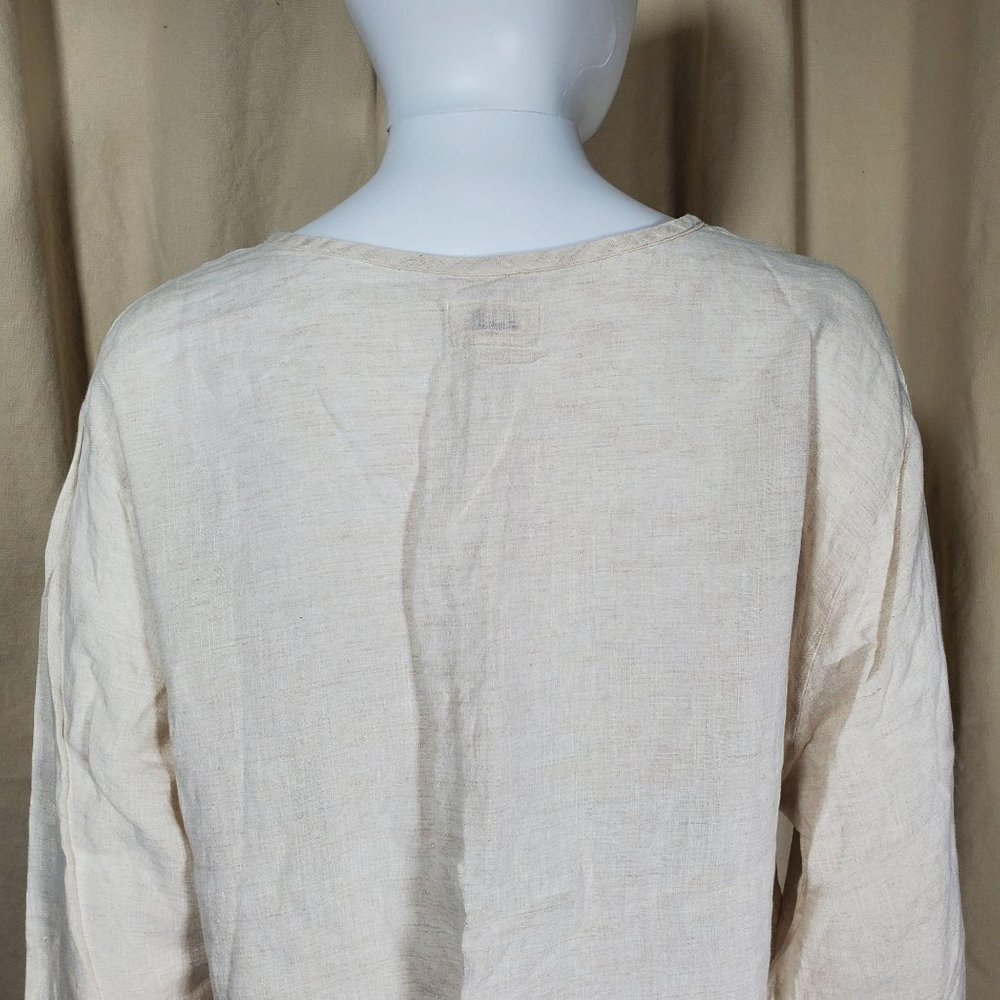 Flax linen button down top - Picture 4 of 10
